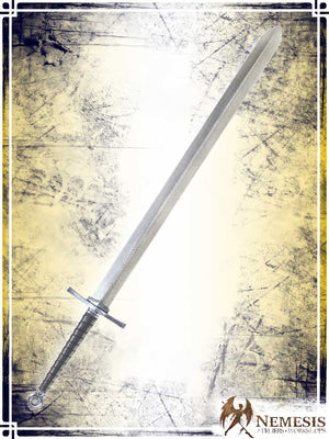 Templar's Sword Swords (Web) Ateliers Nemesis - Athena Notched Steel Bastard Wood|Leather Handle