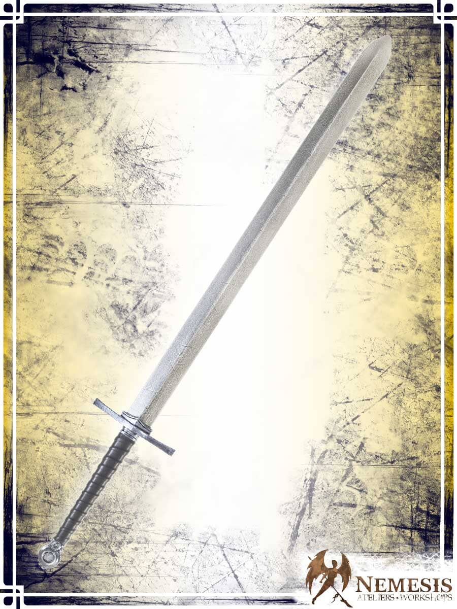 Templar's Sword Swords (Web) Ateliers Nemesis - Athena Notched Steel Bastard Wood|Leather Handle