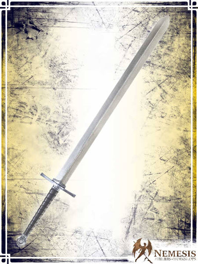 Templar's Sword Swords (Web) Ateliers Nemesis - Athena Notched Steel Bastard Wood|Leather Handle