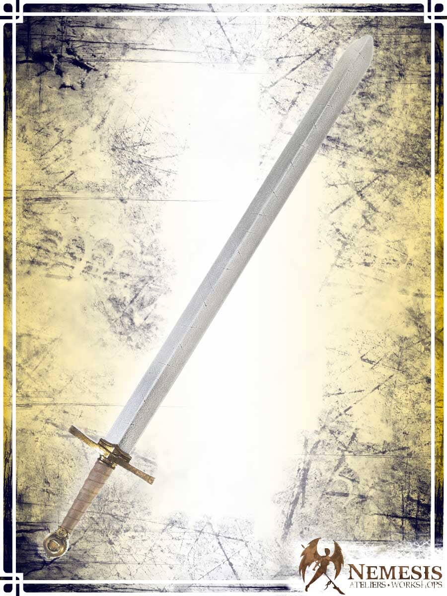 Templar's Sword Swords (Web) Ateliers Nemesis - Athena Notched Brass Long Wood|Leather Handle