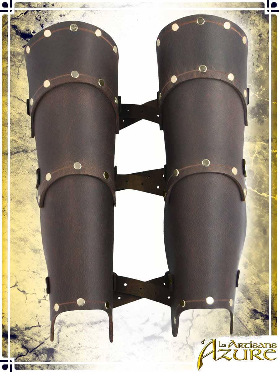 Baudouin Greaves Leather Greaves Les Artisans d'Azure 