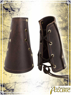 Baudouin Bracers Leather Bracers Les Artisans d'Azure 
