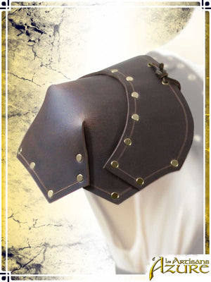 Baudouin Pauldrons Leather Pauldrons Les Artisans d'Azure Brown 