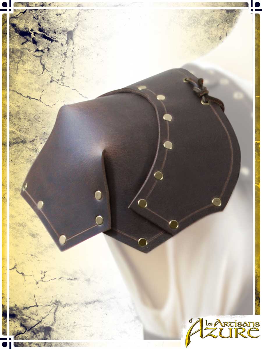 Baudouin Pauldrons Leather Pauldrons Les Artisans d'Azure Brown 