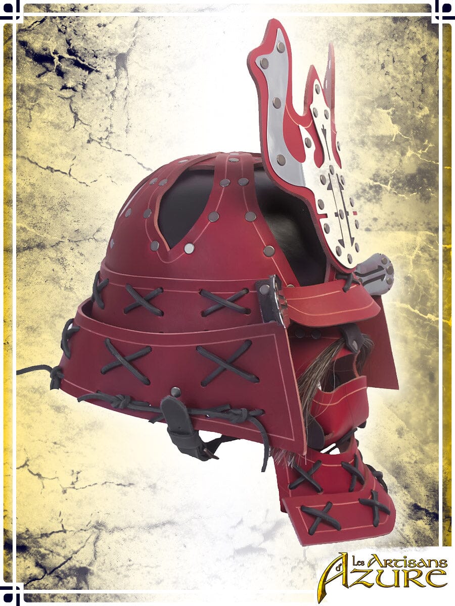 Samurai Helm Leather Helmets Les Artisans d'Azure 