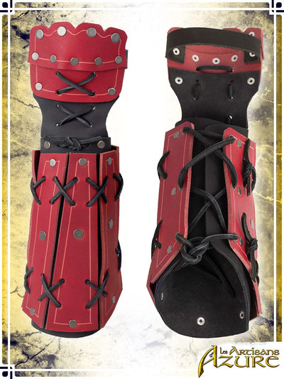 Samurai Bracers Leather Bracers Les Artisans d'Azure 