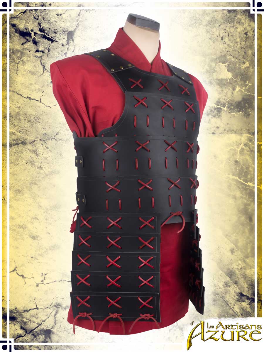 Samurai Armor - Torso Leather Armors Les Artisans d'Azure Medium Black|Red 