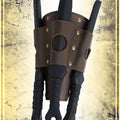 Kunai Bracer Leather Bracers Les Artisans d'Azure Medium|Large Brown 