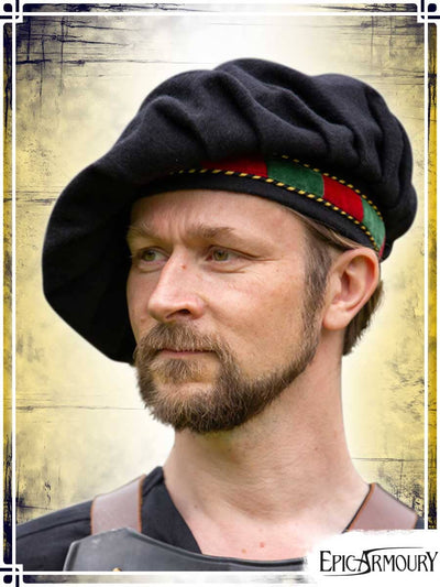 Minstrel Hat Coifs & Hats Epic Armoury Small Black|Green|Red 