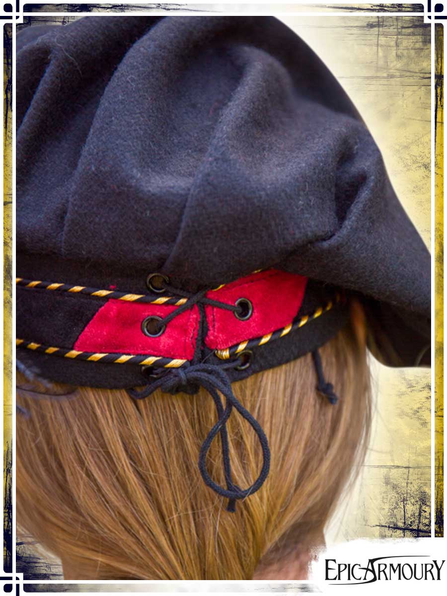 Minstrel Hat Coifs & Hats Epic Armoury Medium Black|Red 