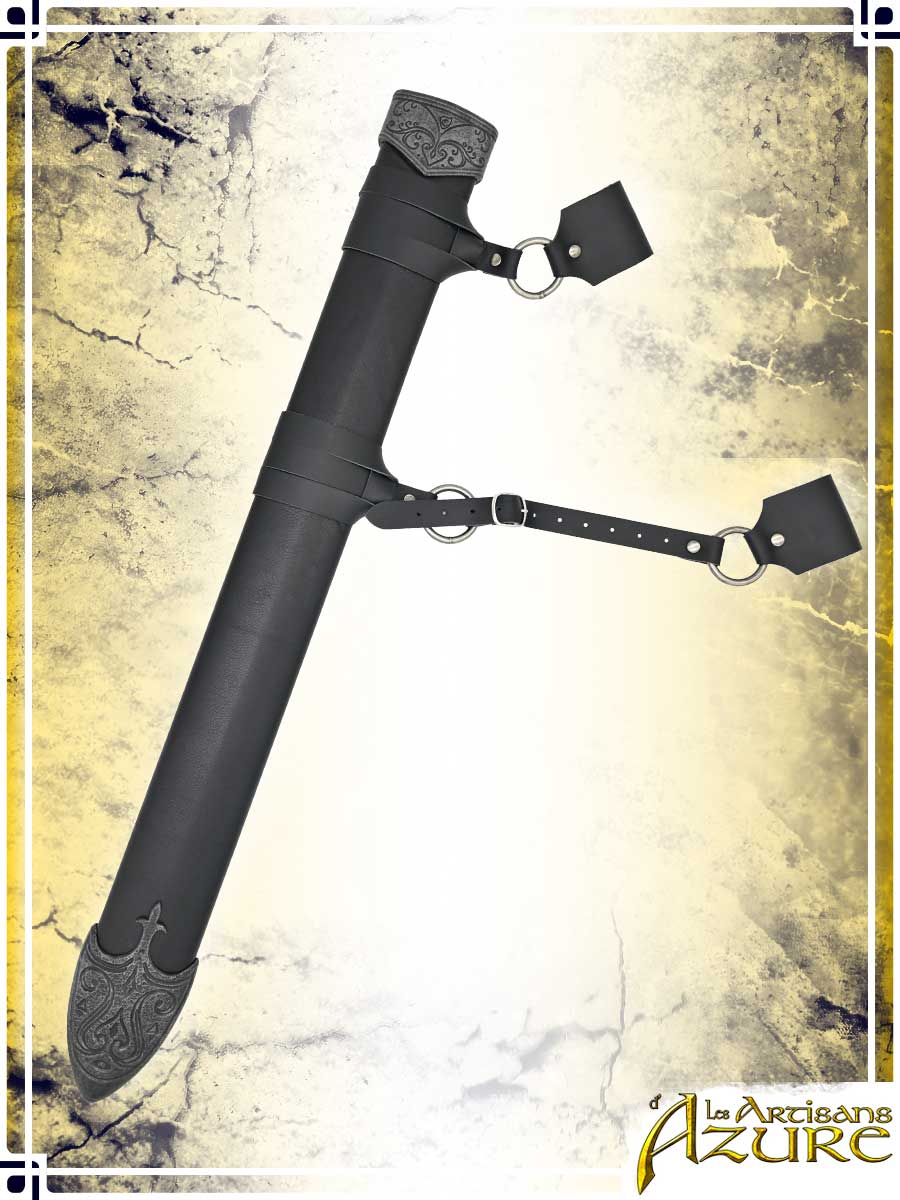 Fleur de Lys Scabbard Deluxe Scabbards Les Artisans d'Azure Right Hand Steel Medium