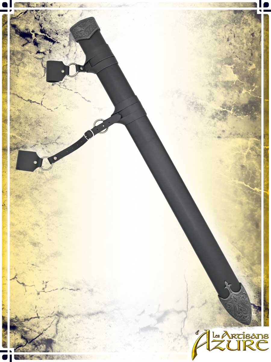 Fleur de Lys Scabbard Deluxe Scabbards Les Artisans d'Azure Left Hand Steel Long
