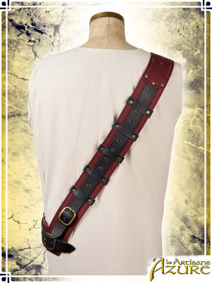 Adventurer's Shoulder Strap Harness Les Artisans d'Azure 2XLarge|3XLarge Red|Black 