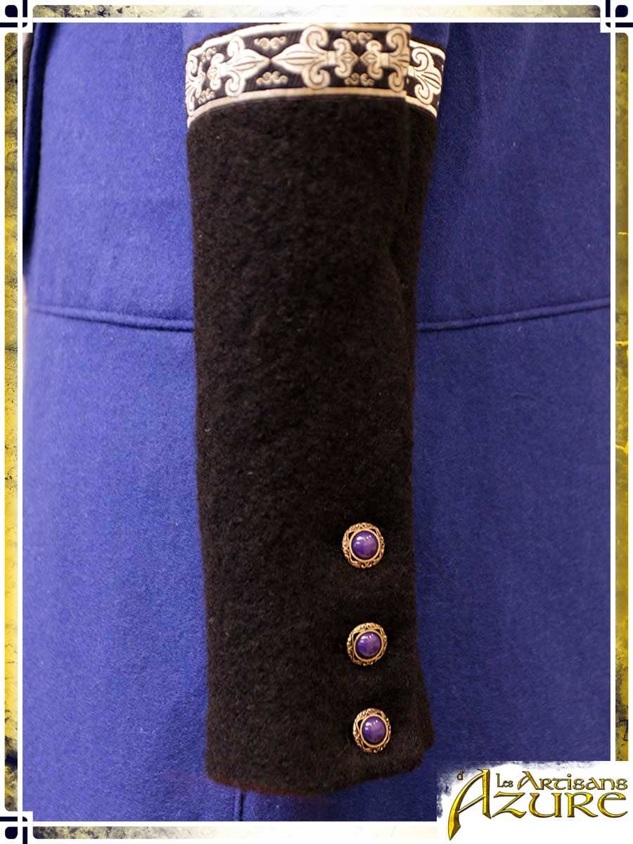 Unique Majestic Blue Wool Coat Unique Sets Les Artisans d'Azure 