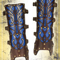 Lord's Greaves Leather Greaves Les Artisans d'Azure Medium|Large Brown|Blue 