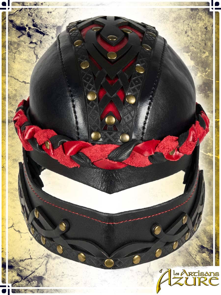 Lord's Helmet Leather Helmets Les Artisans d'Azure Large Black|Red 