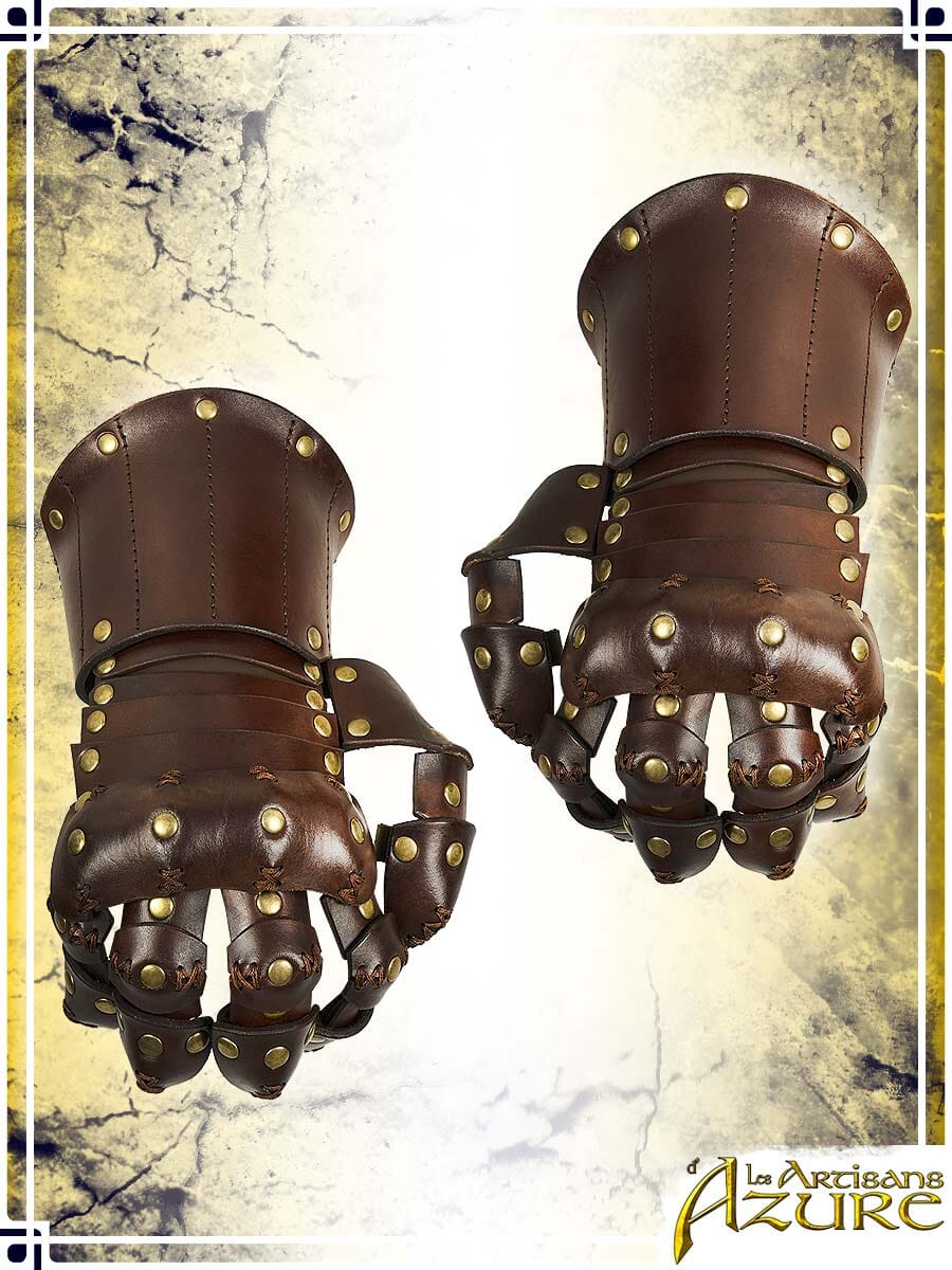 Lord's Gauntlets Leather Bracers Les Artisans d'Azure 