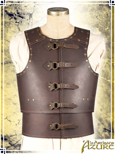 Warrior Vest Leather Armors Les Artisans d'Azure Medium Brown 