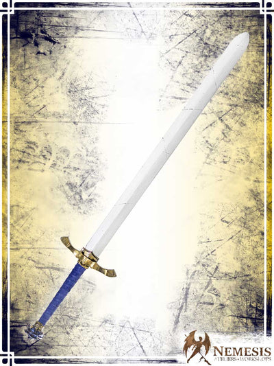 Sword of Briars Swords (Web) Nemesis Workshops - Athena Blue Bastard Notched Finish