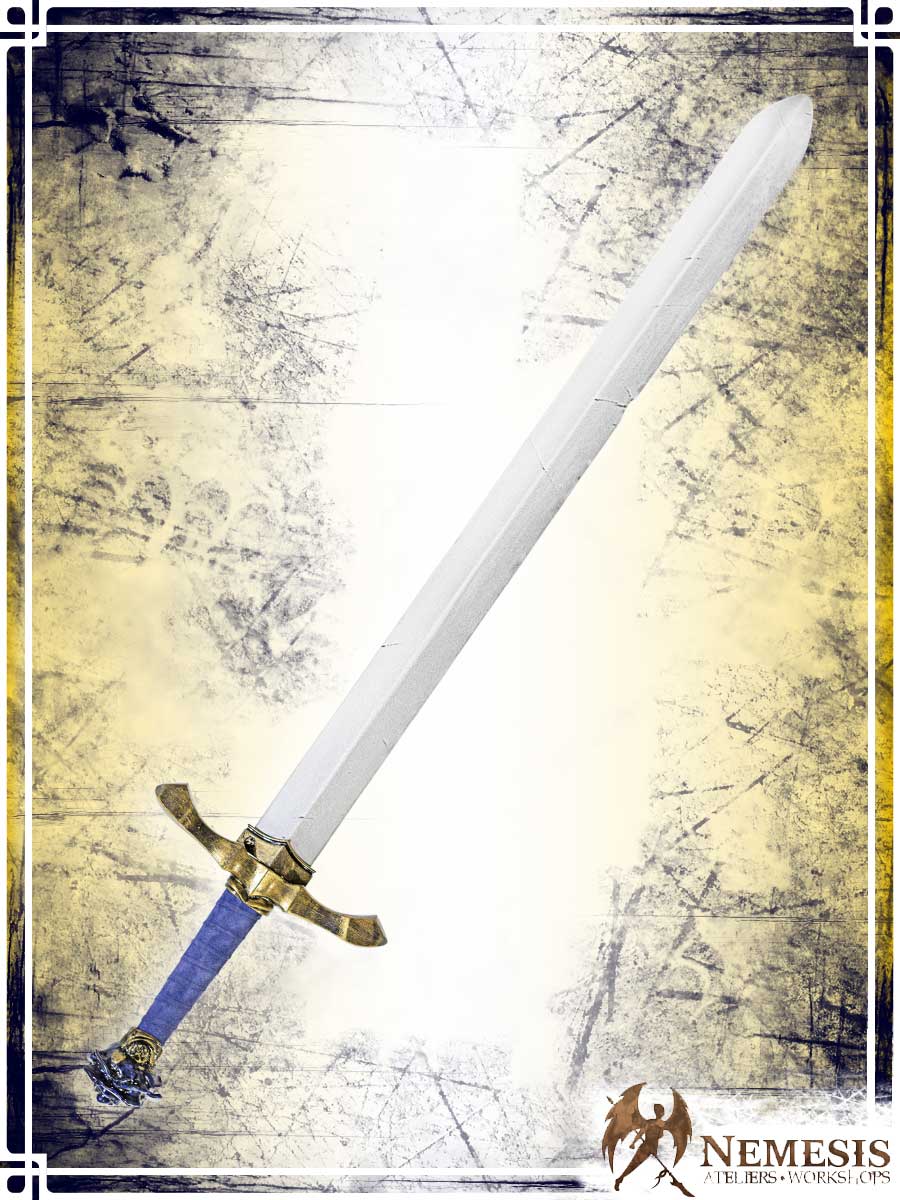 Sword of Briars Swords (Web) Nemesis Workshops - Athena Blue Medium Notched Finish