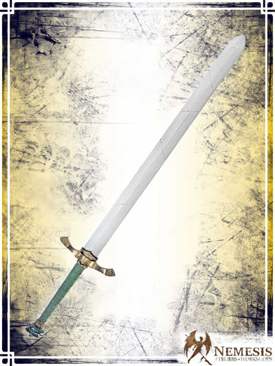 Sword of Briars Swords (Web) Nemesis Workshops - Athena Green Notched Finish Bastard