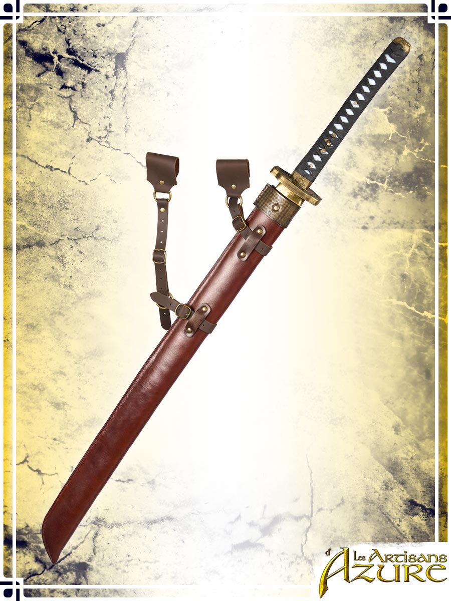 Katana/Wakizashi Scabbard Deluxe Scabbards Les Artisans d'Azure Brown For Katana 