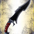 Ritual Knife Daggers Nemesis Workshops - Athena Red Notched Finish 