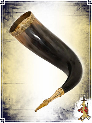 Drinking Horn - Algiz Rune Cutlery & Tankards Lord of Battles 