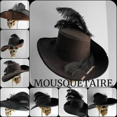 Musketeer Hat Leather Hats Wotan Workshop Large Brown 