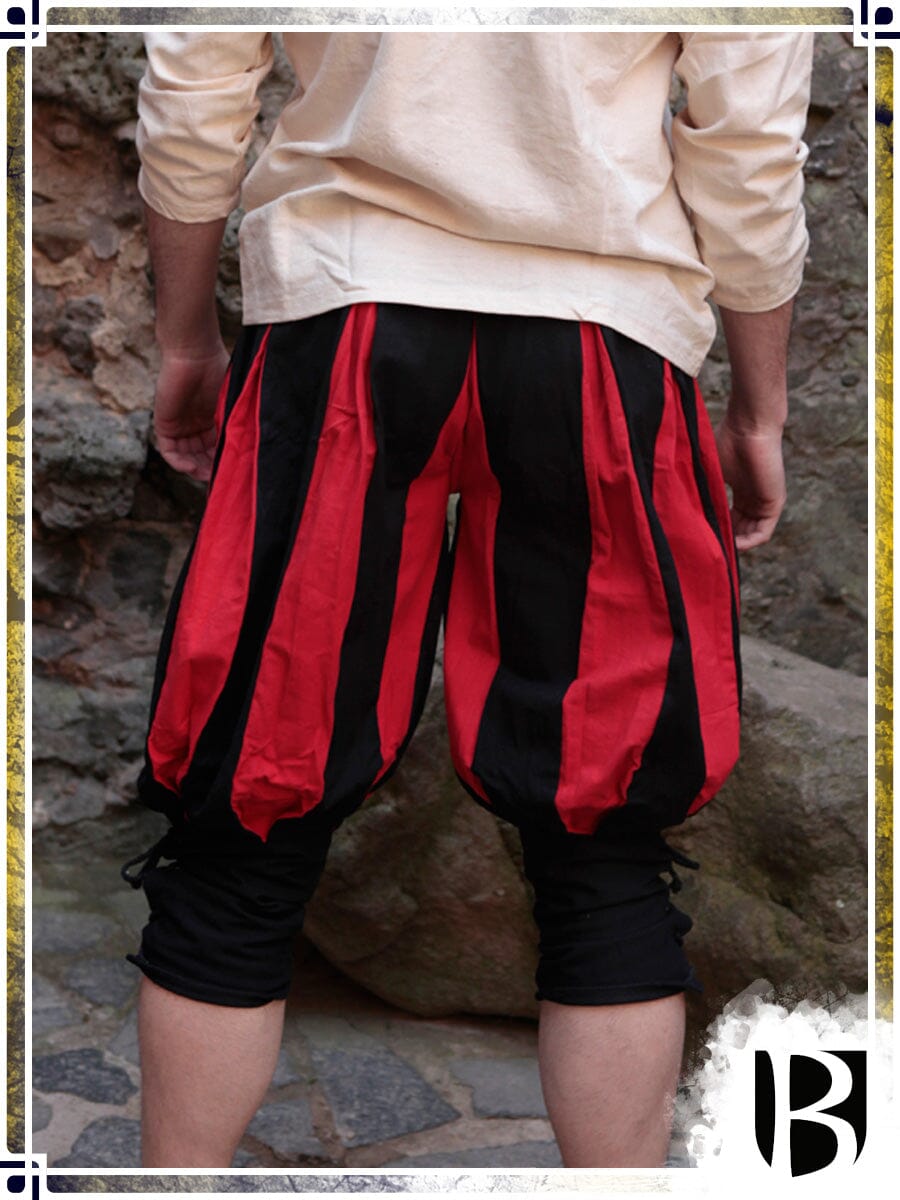 Landsknechtpants Maximilian - Black/Red Pants Burgschneider 