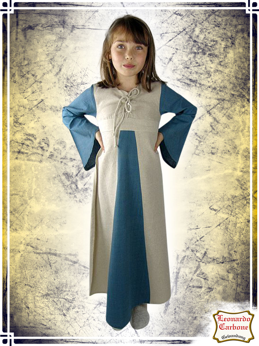 Tiana Dress Girls Leonardo Carbone 4-6 year Natural|Blue 