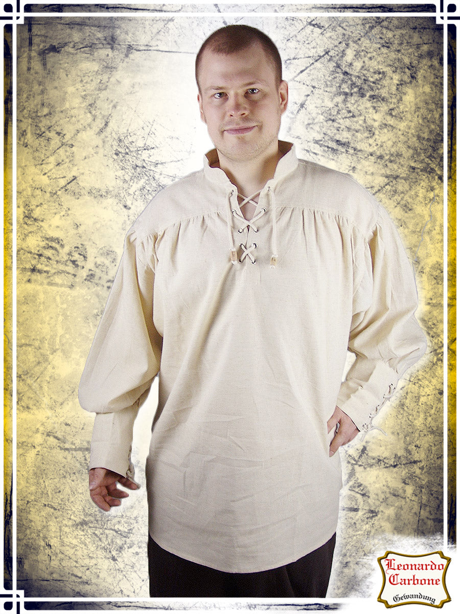 Claude Medieval Shirt Shirts Leonardo Carbone Medium Natural 