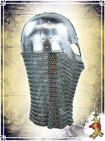 Viking Vendal Helm with Camail 16ga Plate Helmets Lord of Battles 