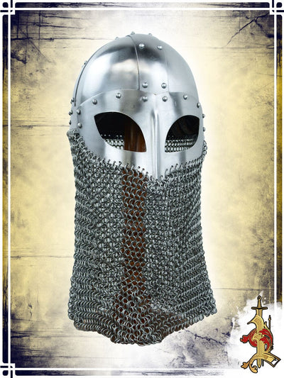 Viking Vendal Helm with Camail 16ga Plate Helmets Lord of Battles 