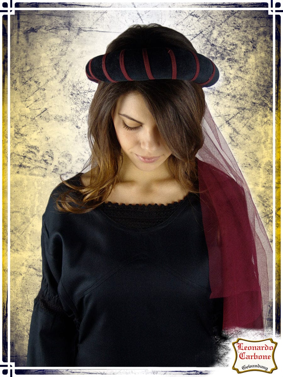 Maiden Chaplet Coifs & Hats Leonardo Carbone Black|Red 