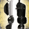 Black Ice Full Legs Plate Greaves Epic Armoury 