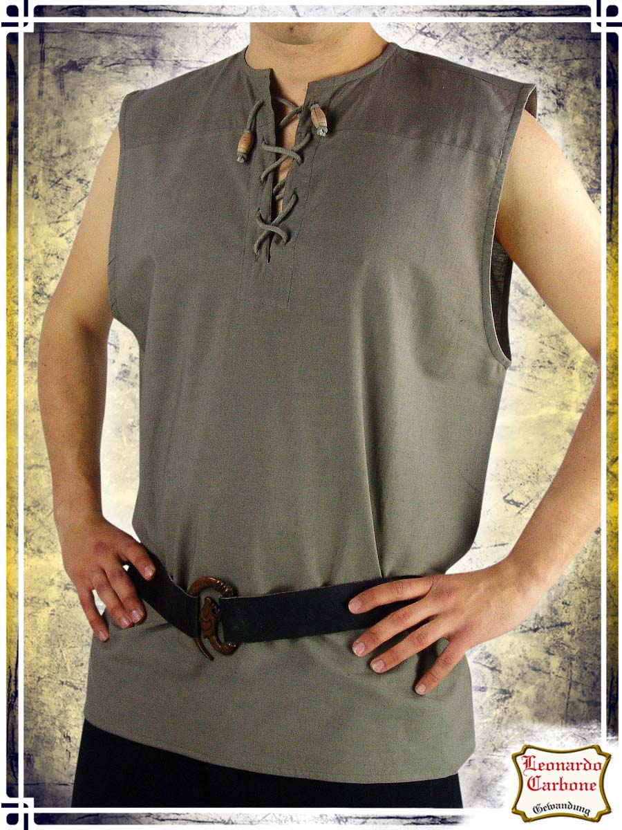 Sleeveless Shirt Louis Shirts Leonardo Carbone Small Hemp 