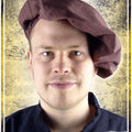 Cotton Beret Coifs & Hats Leonardo Carbone Brown 