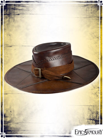 Witchhunter Hat Leather Hats Epic Armoury Medium|Large Brown 