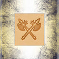 Craftool 3-D Stamp - Crossed Axes Stamping Tandy Leather 