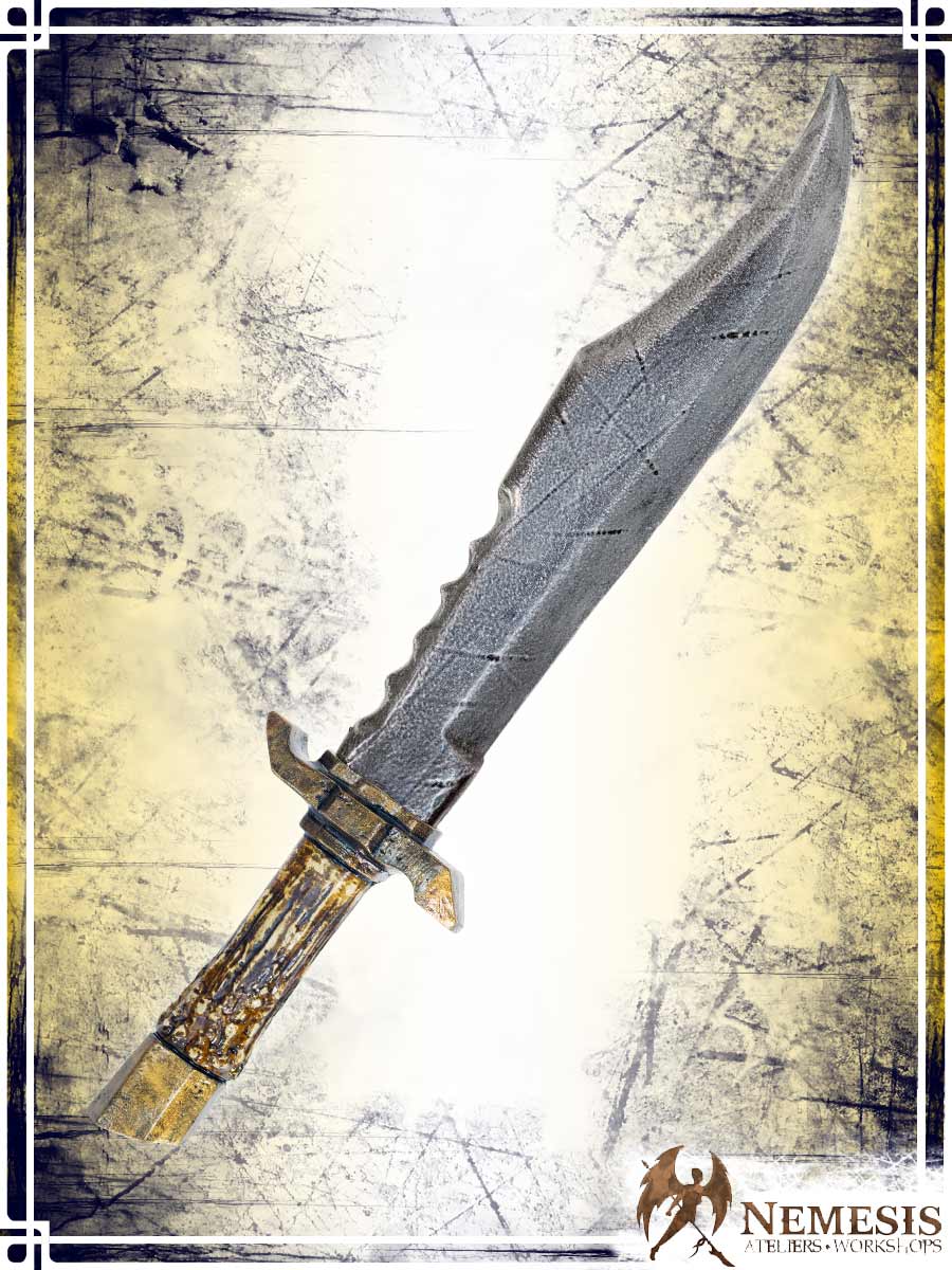 Bowie Knife Daggers Ateliers Nemesis - Athena Notched Steel 