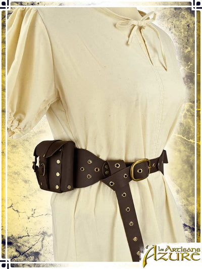 Multi-pouches Belt Belts Les Artisans d'Azure S|M|L Brown 