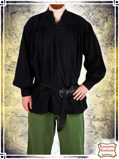 Laced Shirt Shirts Leonardo Carbone Small Black 