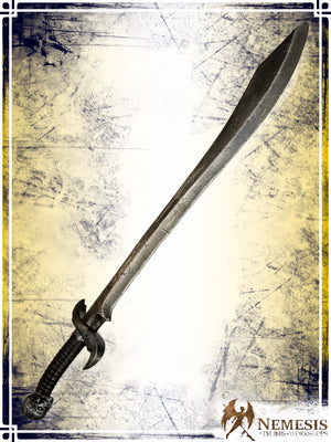 Damned Scimitar Swords (Web) Nemesis Workshops - Artisan Medium Notched Steel 