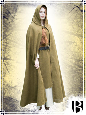 Hooded Wool Cloak Hibernus Capes Burgschneider Green Medium 