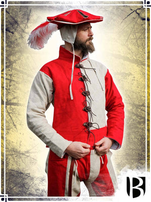 Landsknecht Jerkin Imperialis Vests Burgschneider Red|Natural Small 