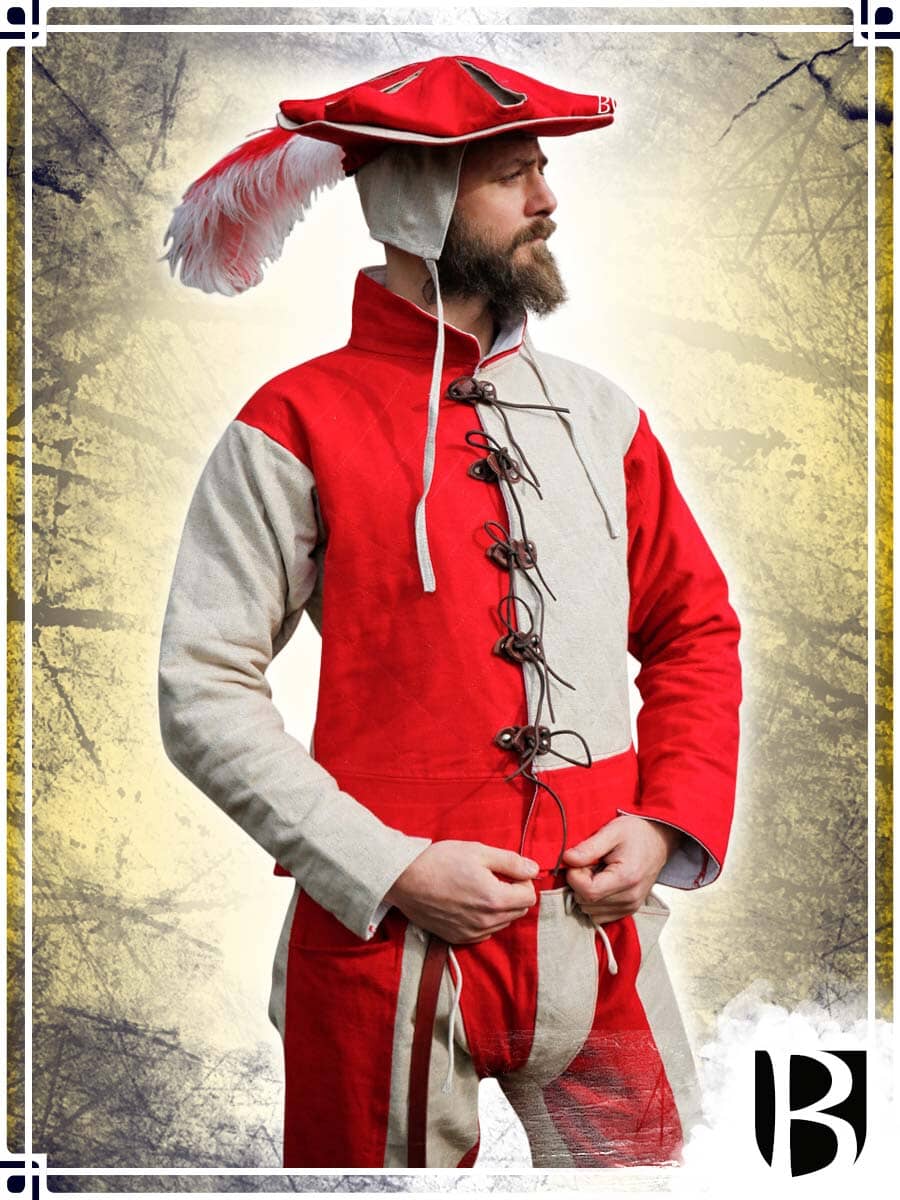 Landsknecht Jerkin Imperialis Vests Burgschneider Red|Natural Small 