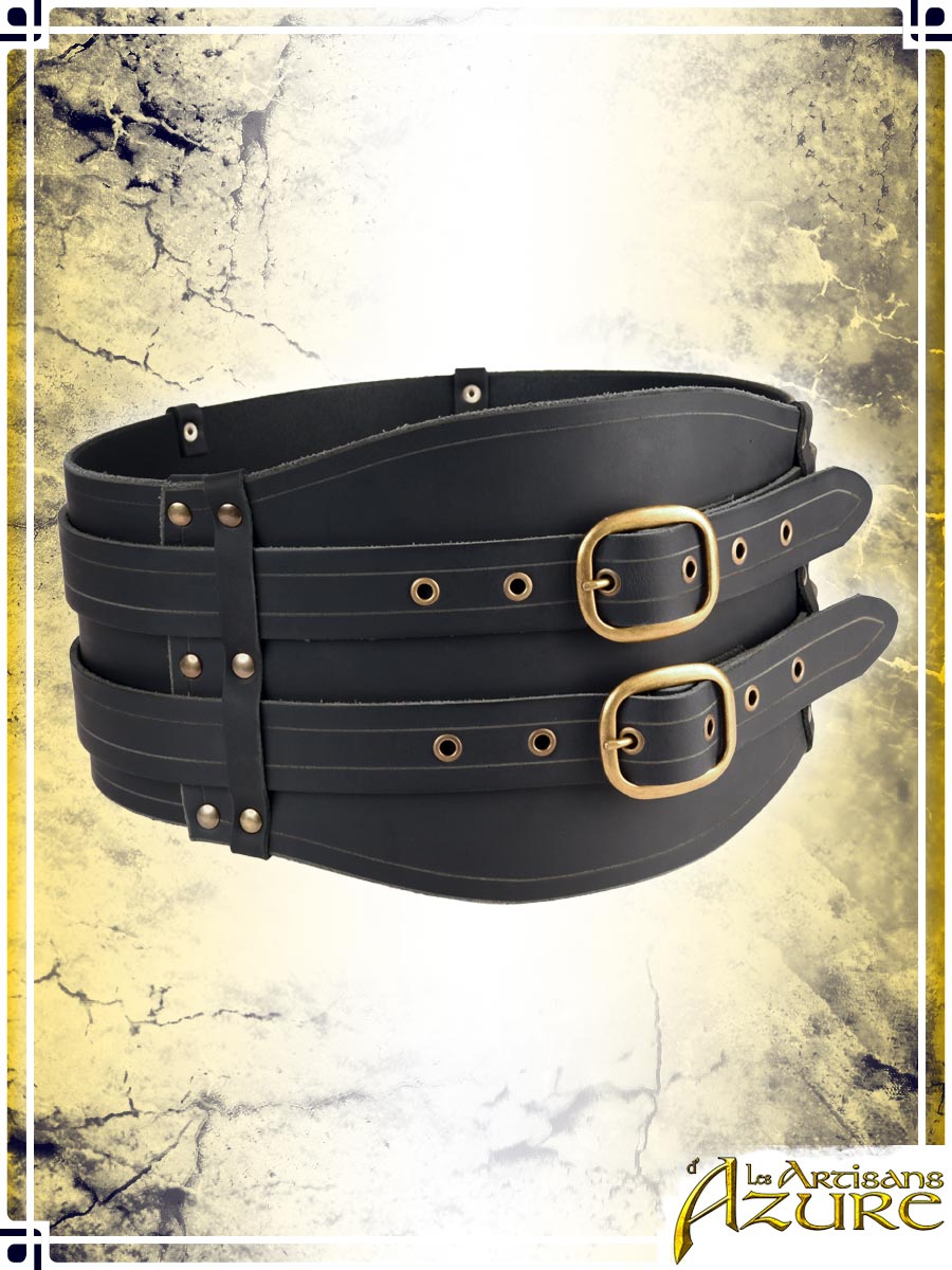 Celtic Large Belt Combat Belts Les Artisans d'Azure Medium Black leather 