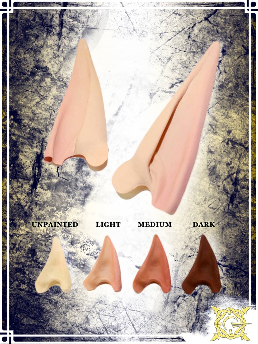 Anime Elf Ears – Unpainted (Large) Prosthesis & Ears Aradani Studios 