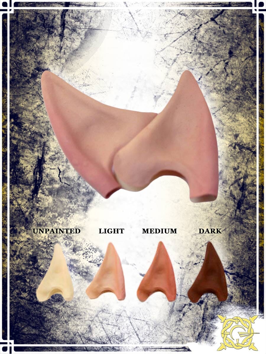 Anime Elf Ears – Unpainted (Small) Prosthesis & Ears Aradani Studios 